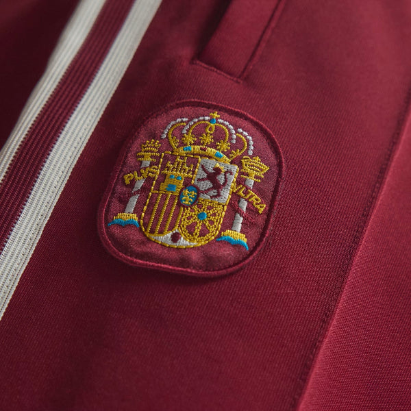 [JZ2255] MENS ADIDAS FEF SPAIN ORIGINALS TRACK PANTS - TEAM COLL BURGUNDY