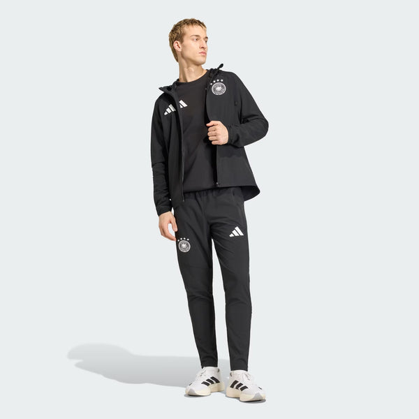 [JZ9326] MENS ADIDAS DFB GERMANY TIRO TRAVEL FULL ZIP WINDBREAKER - BLACK