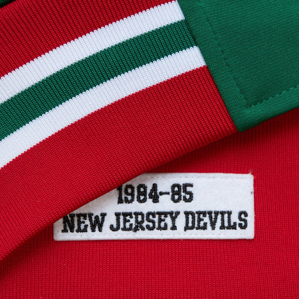 MENS MITCHELL & NESS NHL WARM UP JACKET DEVILS 1984
