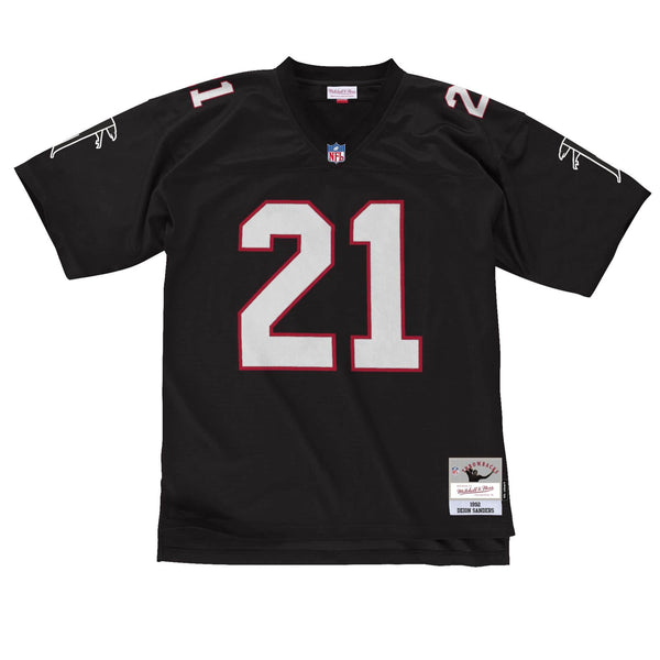 [LGJYCP18051-AFABLCK92DSA] Mens Mitchell & Ness NFL Legacy Jersey Falcons 1992 Deion Sanders - sneakAR