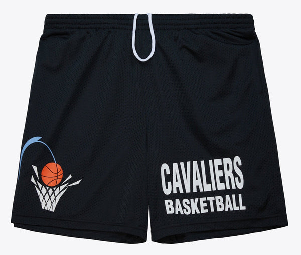 MENS MITCHELL & NESS NBA GAMEDAY MESH 7IN SHORTS VINTAGE LOGO CAVALIERS