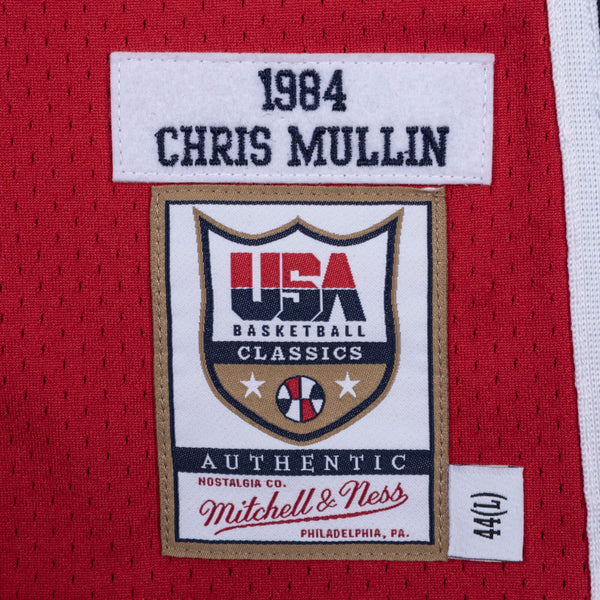 MENS MITCHELL & NESS AUTHENTIC JERSEY USA 1984 CHRIS MULLIN