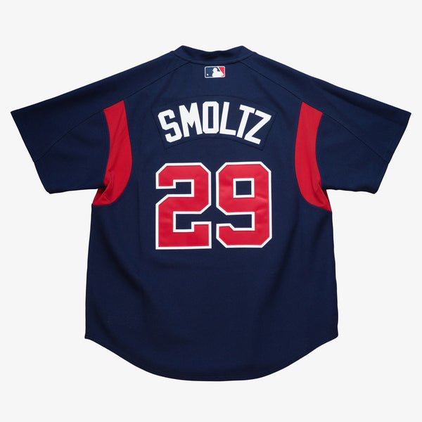 Mens Mitchell & Ness MLB AUTHENTIC BP PRACTICE JERSEY BRAVES 2003 JOHN SMOLTZ