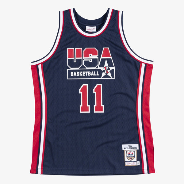 MENS MITCHELL & NESS AUTHENTIC JERSEY TEAM USA 1992 KARL MALONE