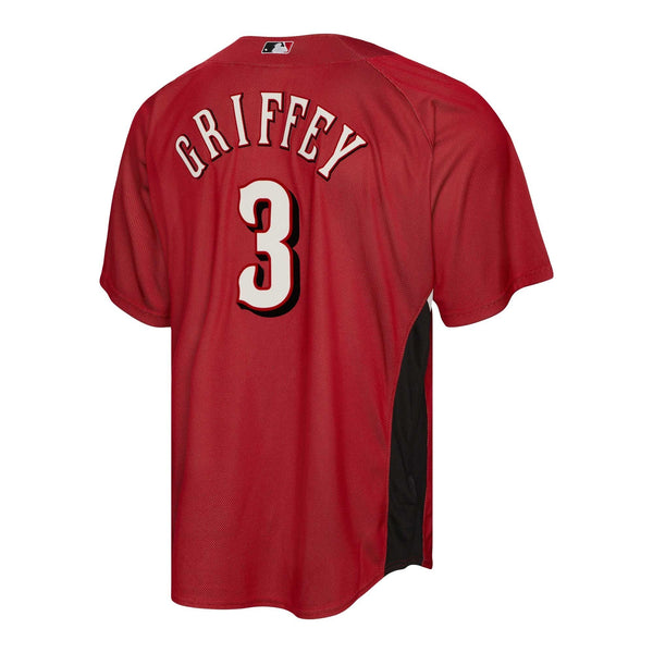 Mens Mitchell & Ness MLB AUTHENTIC BP PULLOVER JERSEY REDS 2007 KEN GRIFFEY JR