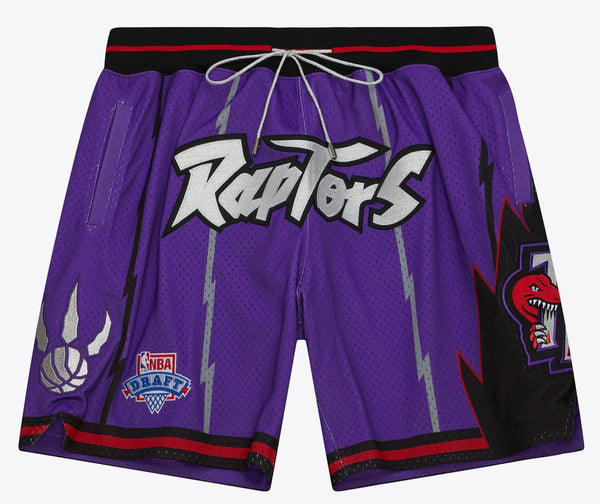 MENS MITCHELL & NESS NBA JUST DON HARDWOOD CLASSICS SHORTS RAPTORS 1995