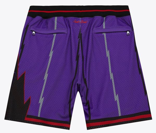 MENS MITCHELL & NESS NBA JUST DON HARDWOOD CLASSICS SHORTS RAPTORS 1995