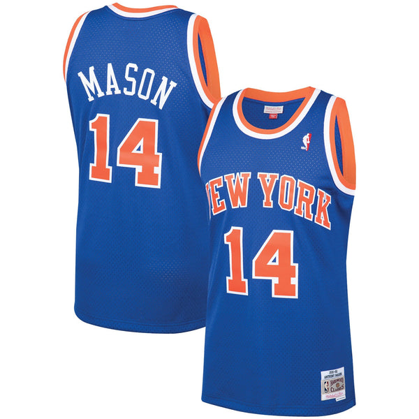 MENS MITCHELL & NESS SWINGMAN ROAD JERSEY KNICKS 91 ANTHONY MASON