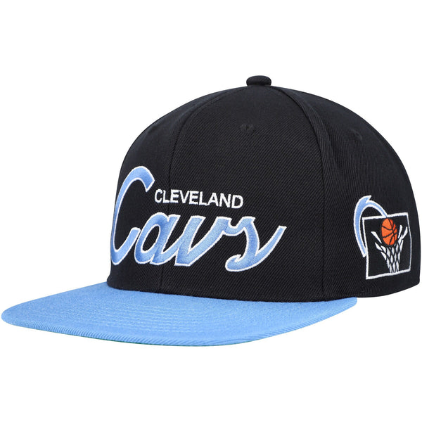 MENS MITCHELL & NESS NBA TEAM SCRIPT 2 SNAPBACK HWC CAVALIERS