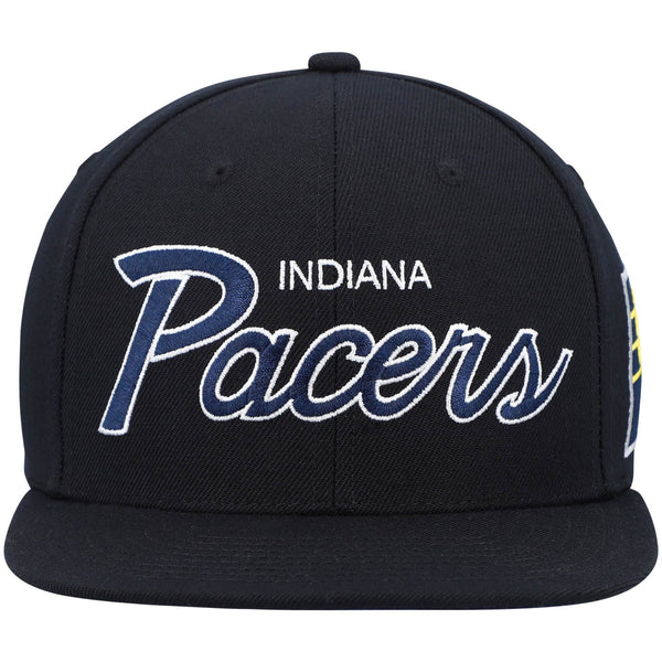 [HHSS3280-IPAYYPPPBLCK] MENS MITCHELL & NESS NBA TEAM SCRIPT 2.0 SNAPBACK PACERS