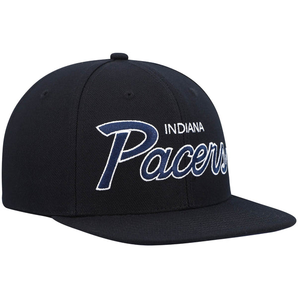 [HHSS3280-IPAYYPPPBLCK] MENS MITCHELL & NESS NBA TEAM SCRIPT 2.0 SNAPBACK PACERS