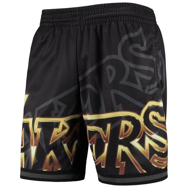 Mens Mitchell & Ness NBA BIG FACE 4.0 FASHION SHORTS LAKERS