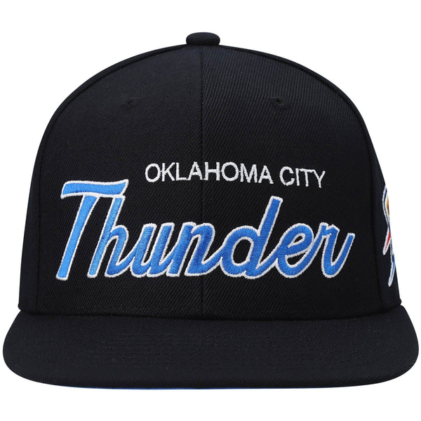 [HHSS3280-OCTYYPPPBLCK] MENS MITCHELL & NESS NBA TEAM SCRIPT 2 SNAPBACK THUNDER