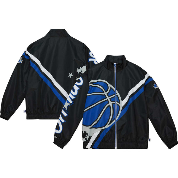 MENS MITCHELL & NESS EXPLODED LOGO WARM UP JACKET MAGIC