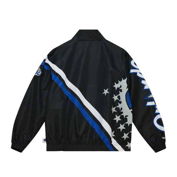 MENS MITCHELL & NESS EXPLODED LOGO WARM UP JACKET MAGIC
