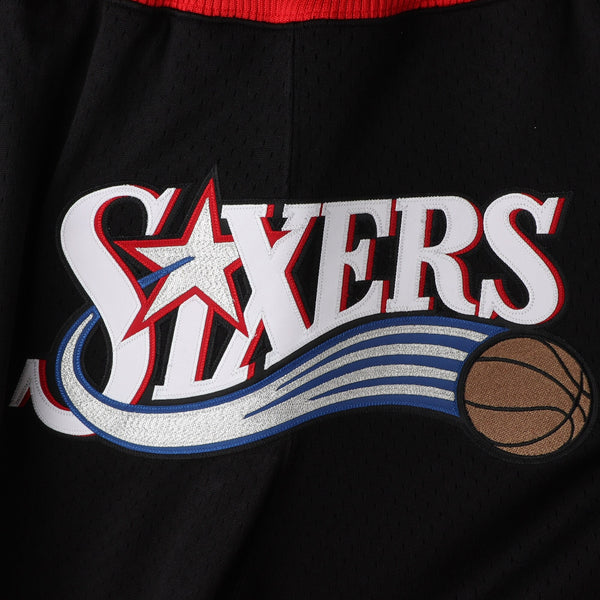 MENS MITCHELL & NESS NBA JUST DON 7IN SHORTS 76ERS