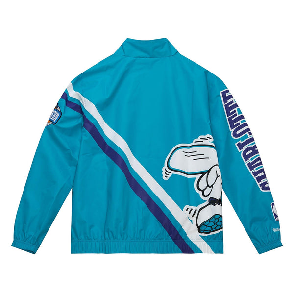 MENS MITCHELL & NESS EXPLODED LOGO WARM UP JACKET HORNETS