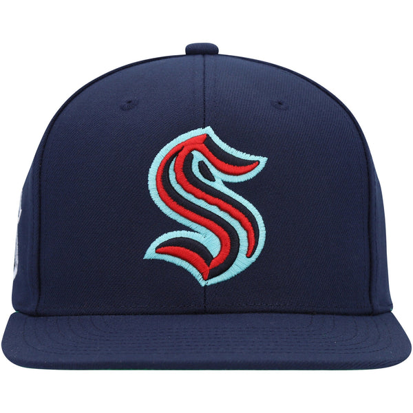 MENS MITCHELL & NESS NHL ALTERNATE FLIP SNAPBACK KRAKEN - NAVY