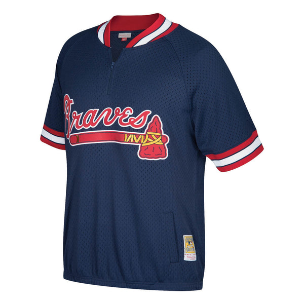 Mens Mitchell & Ness MLB AUTHENTIC BP JERSEY - 1/4 ZIP BRAVES 1991
