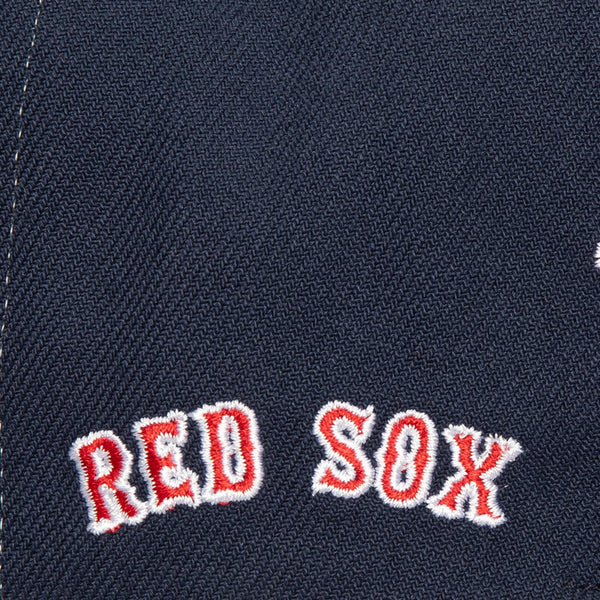 MENS MITCHELL & NESS MLB FULL FRONTAL SNAPBACK RED SOX - NAVY