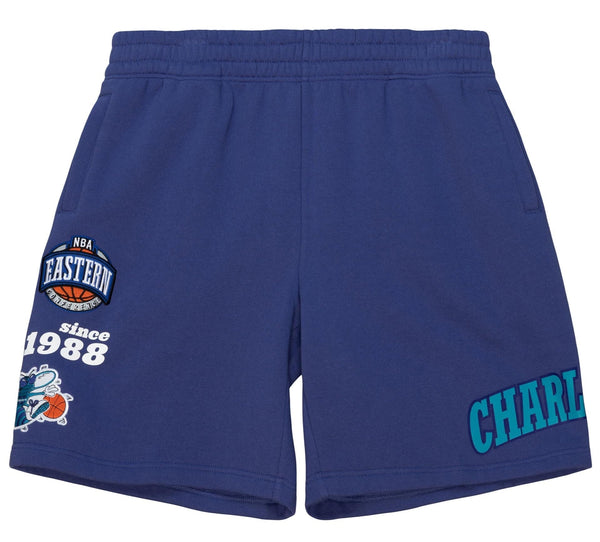 MENS MITCHELL & NESS NBA TEAM ORIGINS FLEECE SHORTS HORNETS