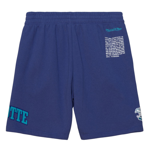 MENS MITCHELL & NESS NBA TEAM ORIGINS FLEECE SHORTS HORNETS