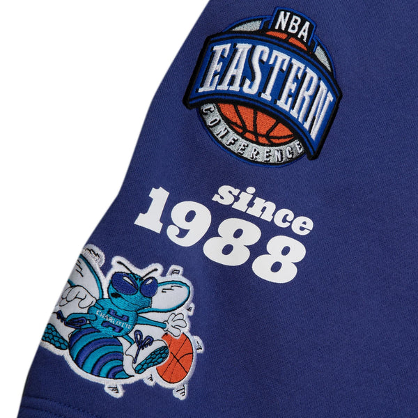 MENS MITCHELL & NESS NBA TEAM ORIGINS FLEECE SHORTS HORNETS