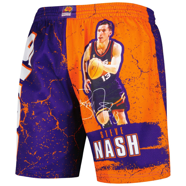 MENS MITCHELL & NESS NBA PLAYER BURST MESH SHORTS SUNS STEVE NASH