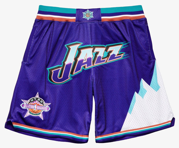 MENS MITCHELL & NESS NBA JUST DON 90S SHORTS JAZZ 1996