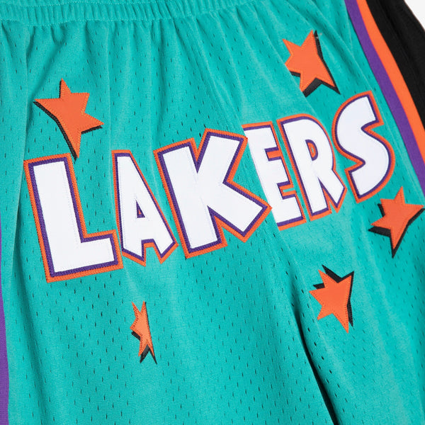 MENS MITCHELL & NESS NBA JUST DON ROOKIE SHORTS LAKERS 1995