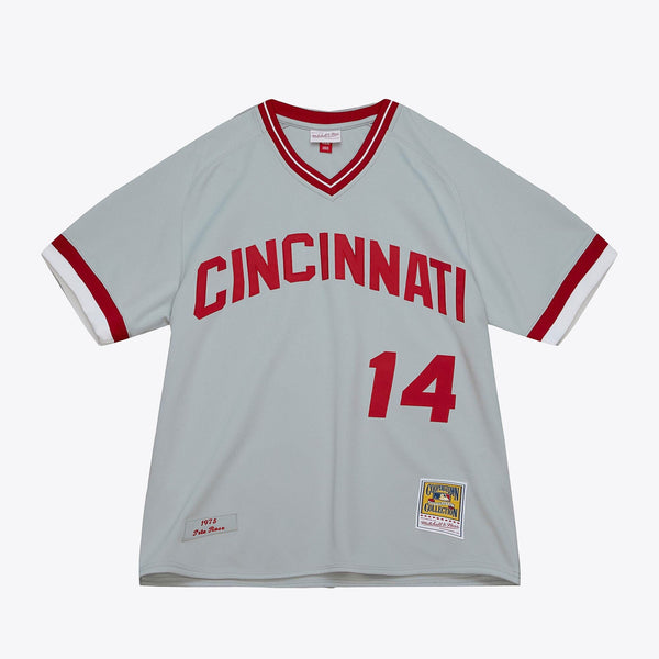 Mens Mitchell & Ness MLB ROAD JERSEY REDS 1975 PETE ROSE
