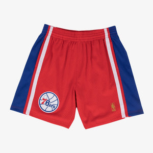 MENS MITCHELL & NESS NBA SWINGMAN ROAD SHORTS 76ERS 96-97