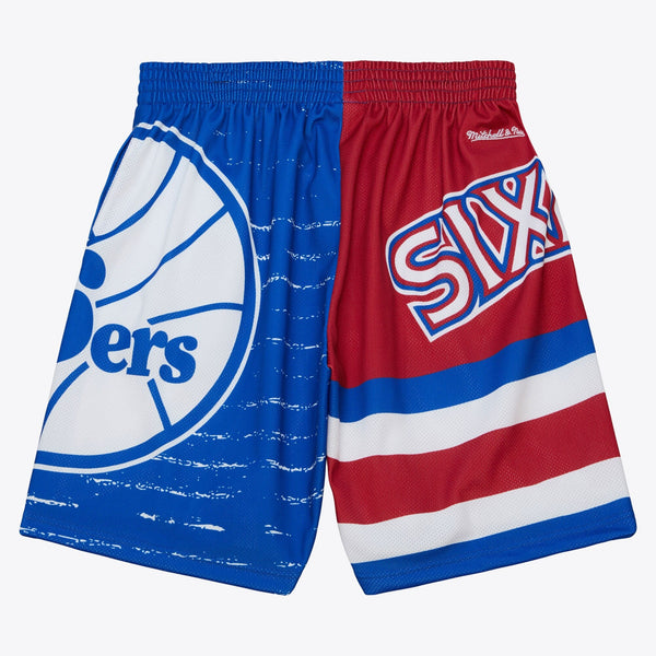 MENS MITCHELL & NESS NBA JUMBOTRON 3.0 SHORTS 76ERS
