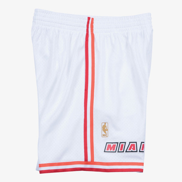 MENS MITCHELL & NESS NBA SWINGMAN SHORTS HOME HEAT 96-97