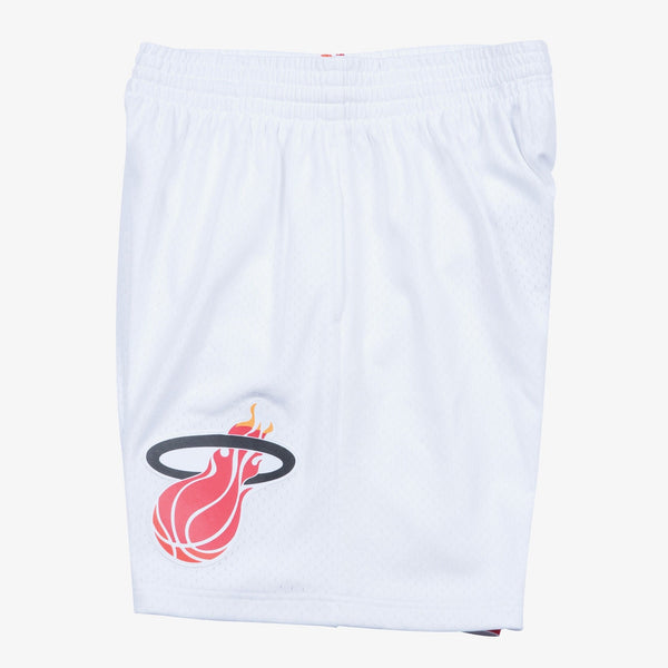 MENS MITCHELL & NESS NBA SWINGMAN SHORTS HOME HEAT 96-97