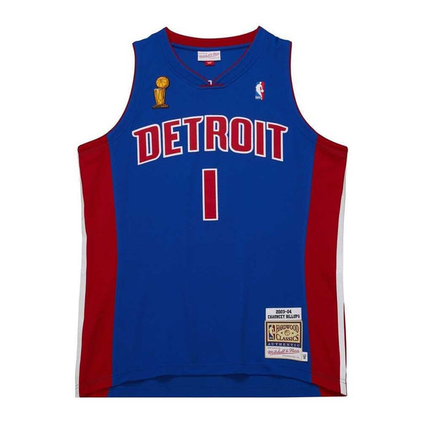 MENS MITCHELL & NESS DARK FINALS JERSEY PISTONS 2003 CHAUNCEY BILLUPS
