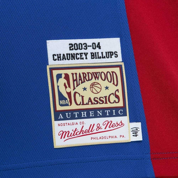MENS MITCHELL & NESS DARK FINALS JERSEY PISTONS 2003 CHAUNCEY BILLUPS
