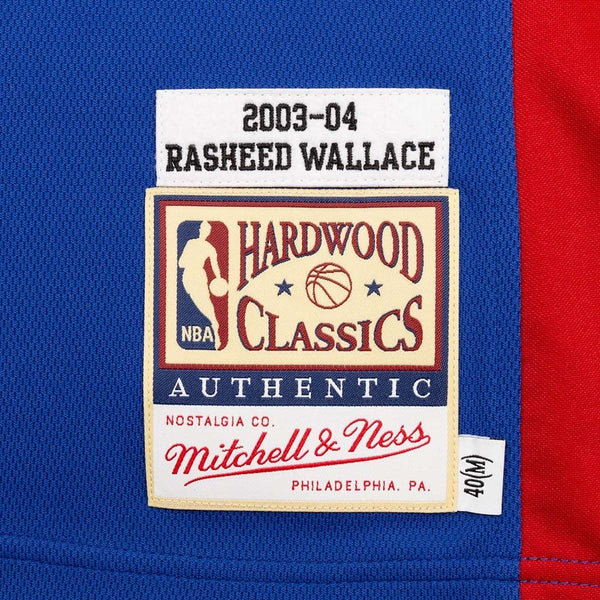 MENS MITCHELL & NESS DARK FINALS JERSEY PISTONS 2003 RASHEED WALLACE