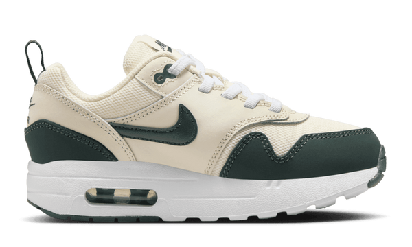 [DZ3308-107] PRESCHOOL NIKE AIR MAX 1 EASYON 'PALE IVORY WHITE VINTAGE GREEN'