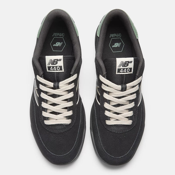 [NM440BG2] MENS NEW BALANCE NUMERIC 440 V2 'BLACK WHITE GREEN'