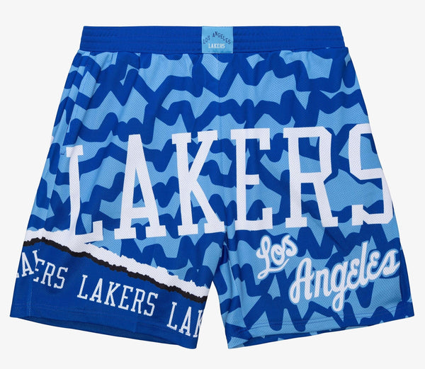 MENS MITCHELL & NESS NBA JUMBOTRON 2.0 SUBLIMATED SHORTS LAKERS