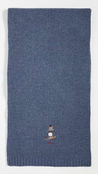 [PC0769-445] ADULT POLO RALPH LAUREN CHUNKY RIBBED BEAR SCARF
