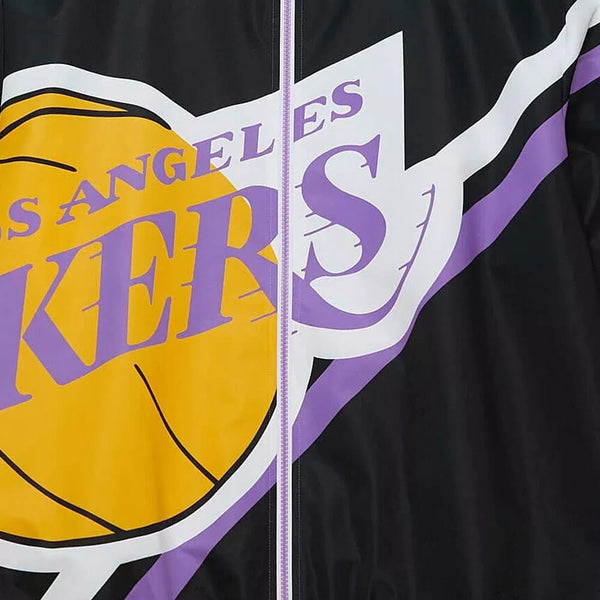 MENS MITCHELL & NESS EXPLODED LOGO WARM UP JACKET LAKERS