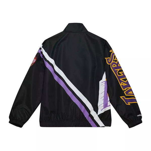 MENS MITCHELL & NESS EXPLODED LOGO WARM UP JACKET LAKERS