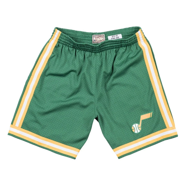 MENS MITCHELL & NESS NBA ROAD SWINGMAN SHORTS JAZZ 78-79