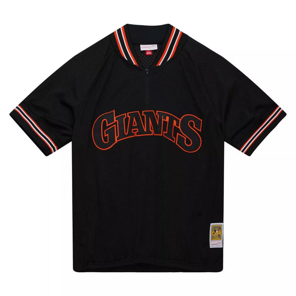 Mens Mitchell & Ness MLB AUTHENTIC BP JERSEY - 1/4 ZIP GIANTS 1991 WILL CLARK