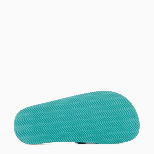 [GY2554] Mens Adidas ADIMULE LEA SLIDES 'AQUA'