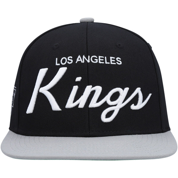 MENS MITCHELL & NESS NHL VINTAGE SCRIPT SNAPBACK KINGS - BLACK