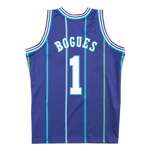 Mens Mitchell & Ness NBA SWINGMAN ALTERNATE JERSEY - HORNETS 94 MUGGSY BOGUES