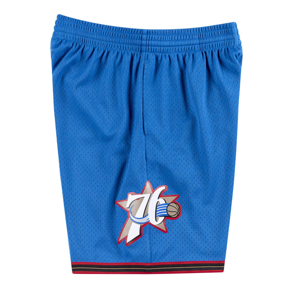 Mens Mitchell & Ness NBA SWINGMAN ALTERNATE SHORTS - 76ERS 99-00